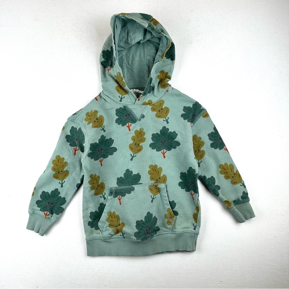 Boden Green Tree French Terry Graphic Hoodie Sweatshirt